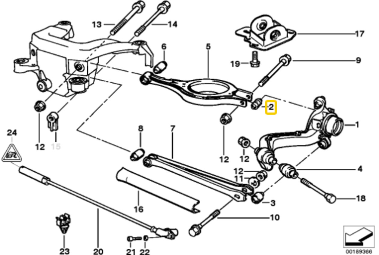Rear Trailing Arm "Außen" Aluminium Uniball gelagert BMW E36 | E46 | Z4