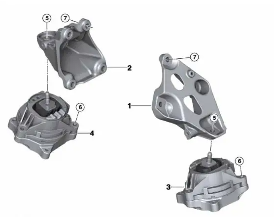 NEU: BMW Motorlager F2x & F3x ( auschließlich 6 Zylinder Motoren)
