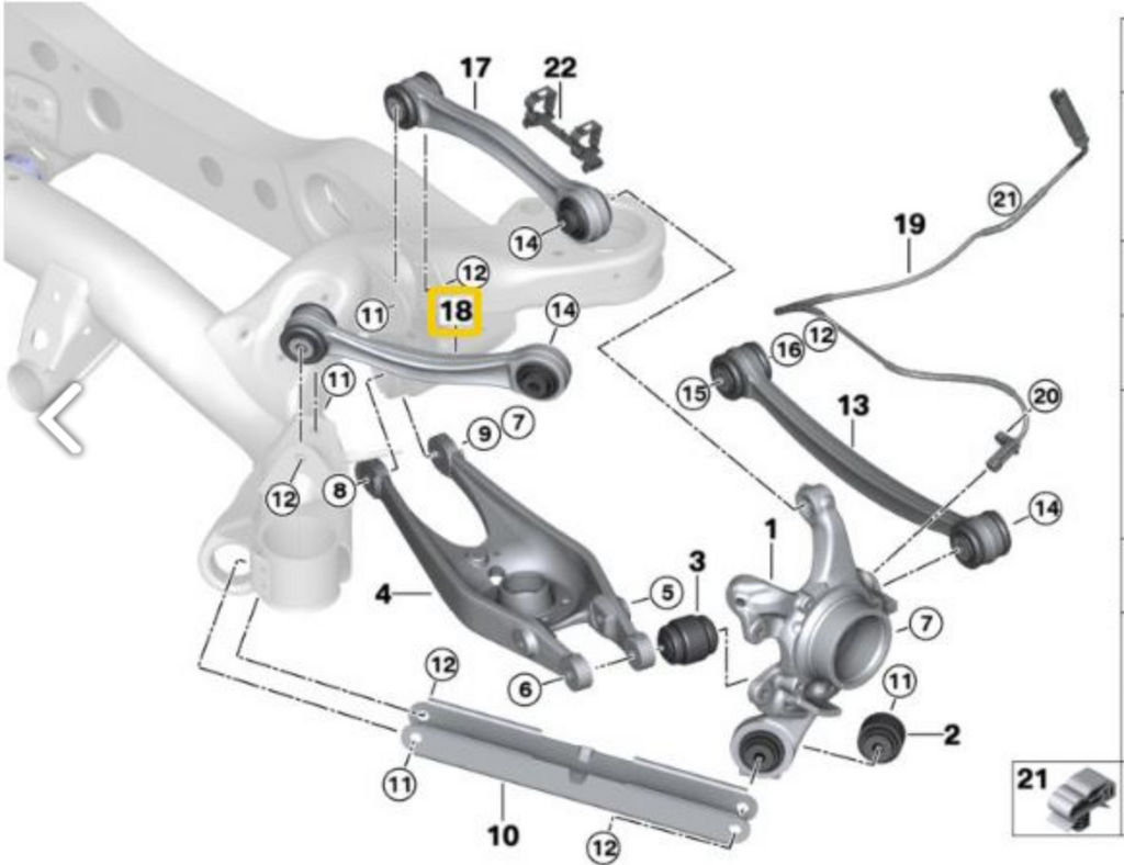 BMW Uniball Führungslenker HA E8x & E9x (incl. M)