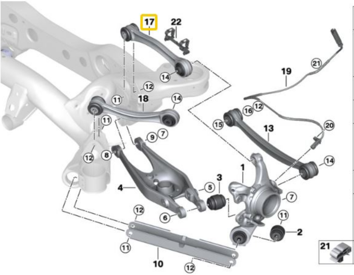 BMW Uniball Sturzlenker HA E8x & E9x (incl. M)