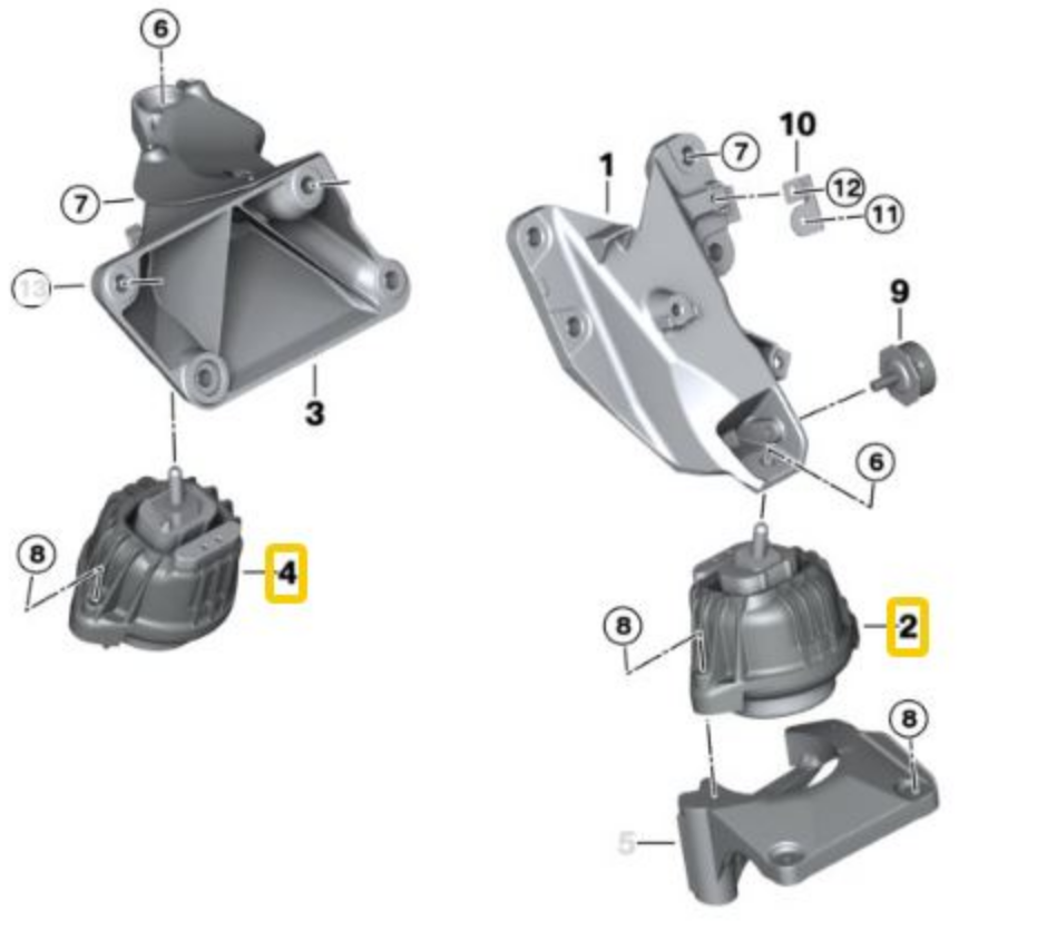 BMW Motorlager E8x & E9x (not M3)