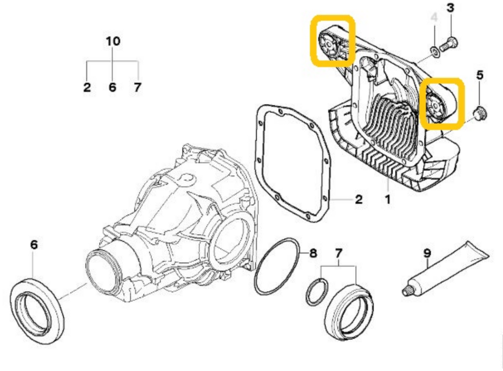 Differential Aluminium Lager-Set BMW E46 M3