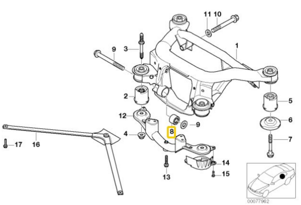Differential Aluminium Lager-Set BMW E46 M3